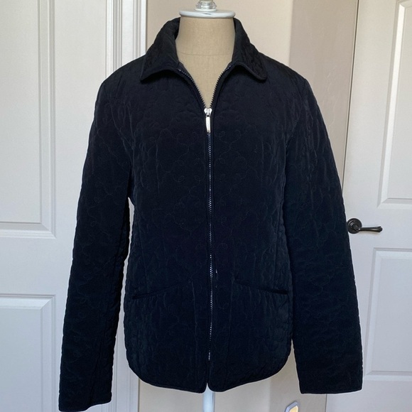 Vintage Esprit Women's M Black chore Barn Jacket Quilted Lined Preppy Acadamia - Picture 1 of 11